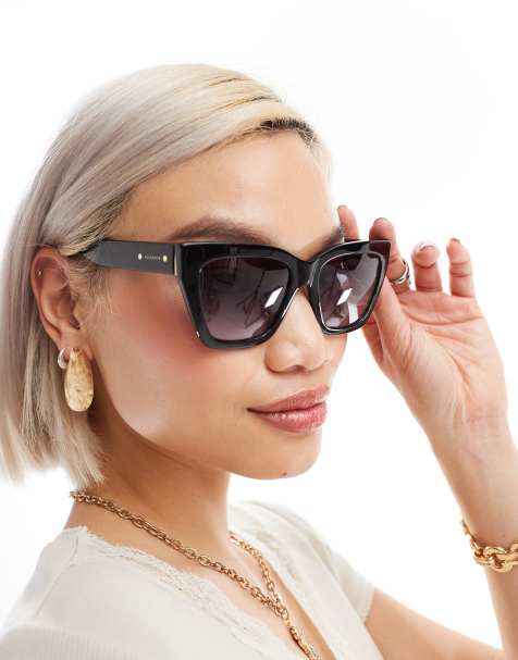 AllSaints Minerva sunglasses in black - view 1