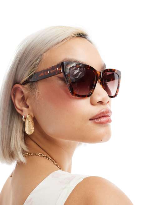AllSaints Minerva sunglasses in brown
