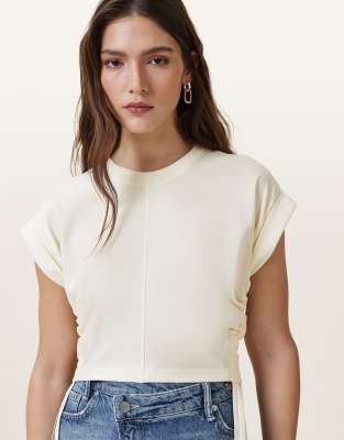 Mira - T-shirt en satin - Blanc tofu 30-32