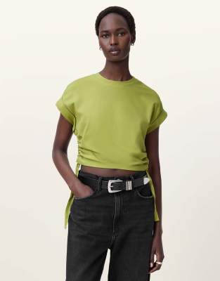 AllSaints - Mira - T-Shirt in Unity-Grün