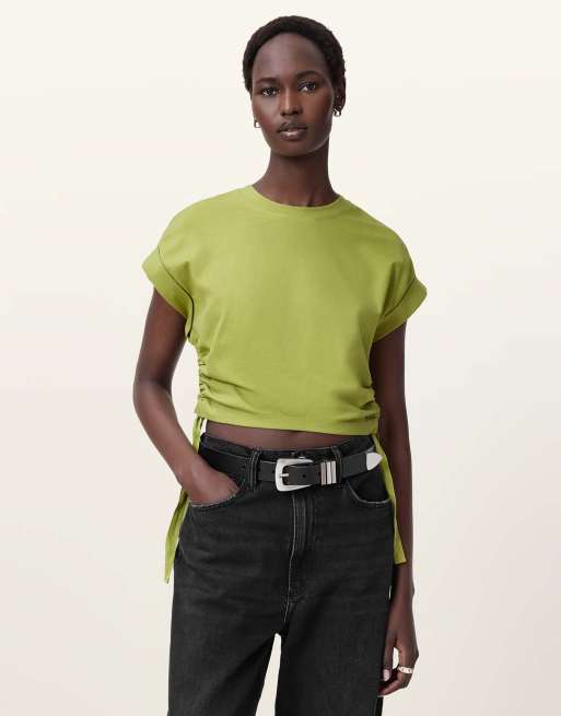 AllSaints – Mira – T-Shirt in Unity-Grün