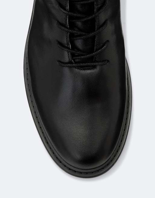 AllSaints Misty leather lace up boots in black, 4 of 4