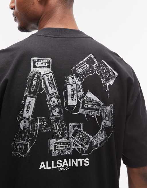 AllSaints - Reincarnate - T-shirt à imprimé graphique - Noir