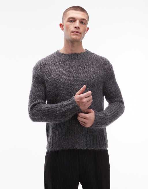AllSaints - Mmyles - Brun strikket trøje med rund hals 