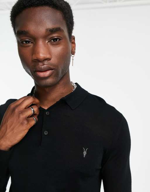 All saints 2024 merino polo shirt