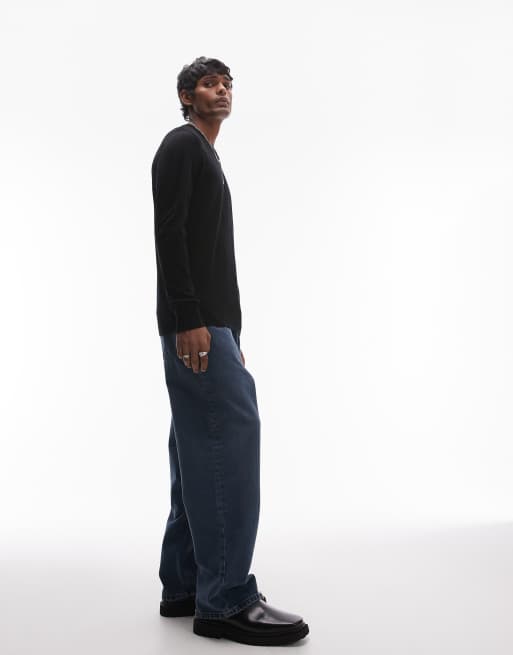 AllSaints - Mode - Pull en laine mérinos - Noir, 3 de 4