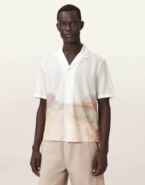 AllSaints - Monument - Camisa blanco charrán de manga corta - view 1