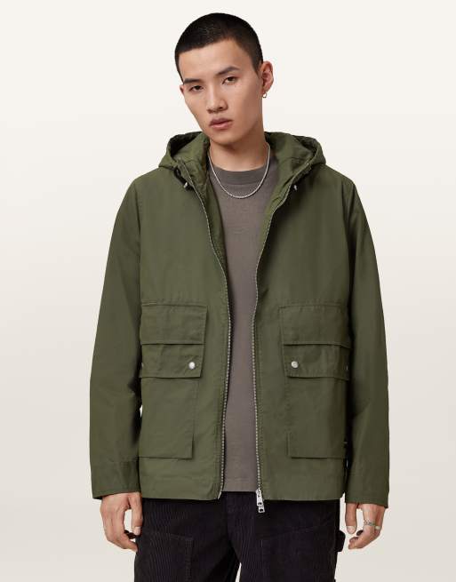 AllSaints – Morton – Jacke in Khakigrün