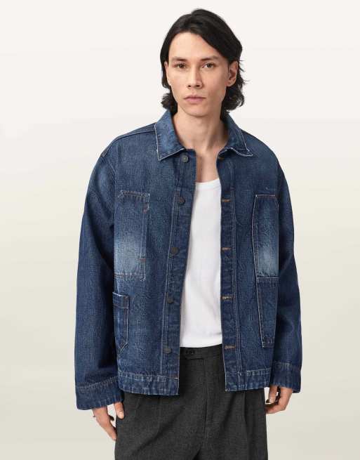 AllSaints - Mukesh - Denim jack in indigo, 3 van 6