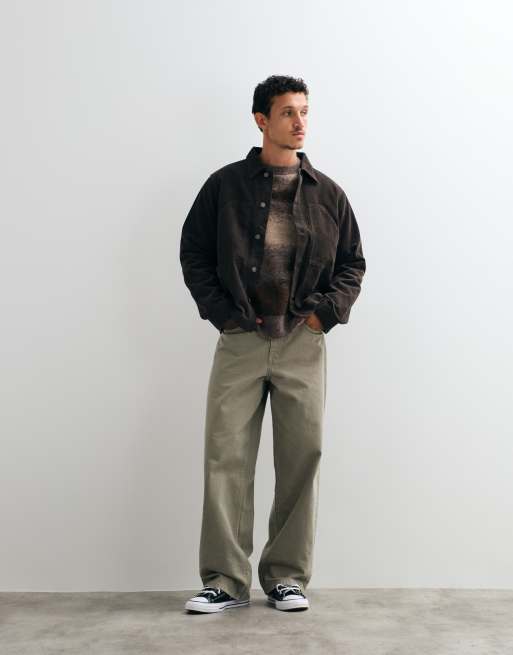 AllSaints Mukesh fløjlsdenim-shacket i mørkebrun, 3 af 5