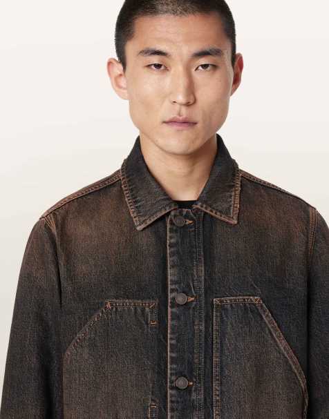 AllSaints Mukesh jack in gewassen bruin - view 1