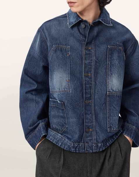 AllSaints – Mukesh – Jacke in dunklem Indigoblau - view 1
