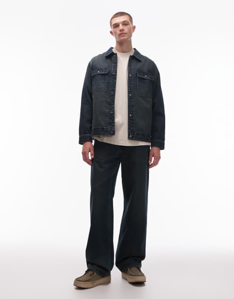 Allsaints Mullen jeans in pigment dyed jeans - MBLUE - view 1
