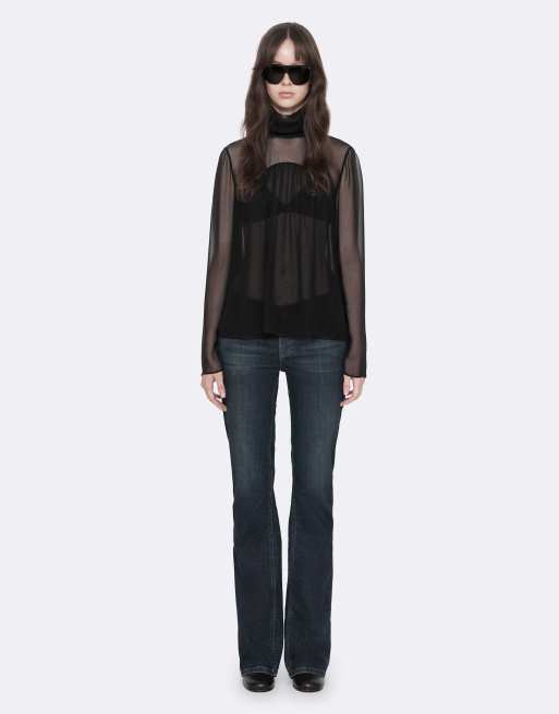 AllSaints Nadia top in zwart, 2 van 7