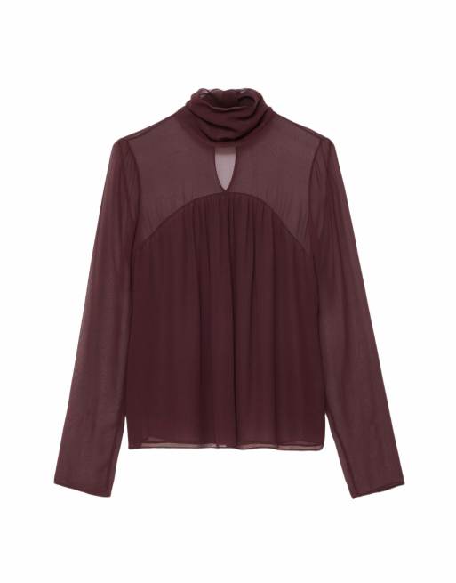 AllSaints Nadia top rouge bordeaux, 7 de 7