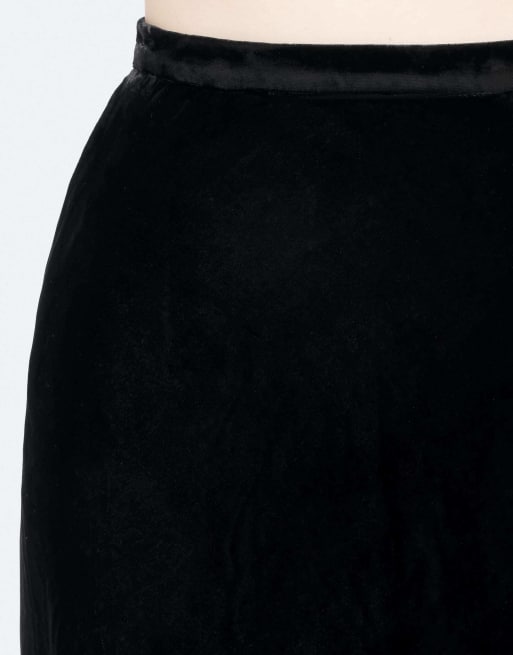 AllSaints Nalia falda de terciopelo negra, 6 de 7