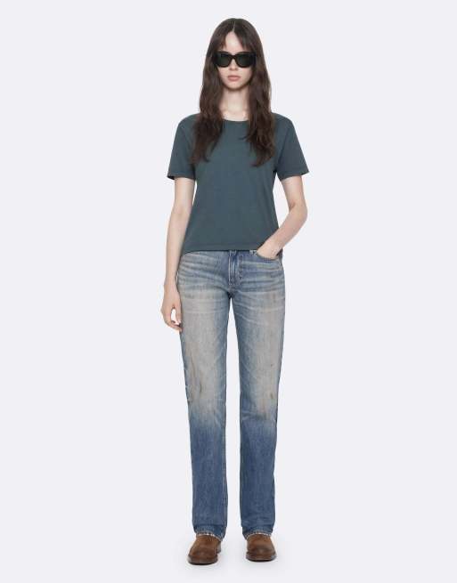 AllSaints Nat slim bas en délavage indigo clair, 3 de 6