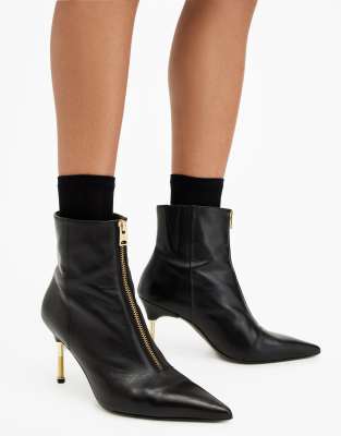 AllSaints - Natasha - Bottines - Noir/laiton chaud