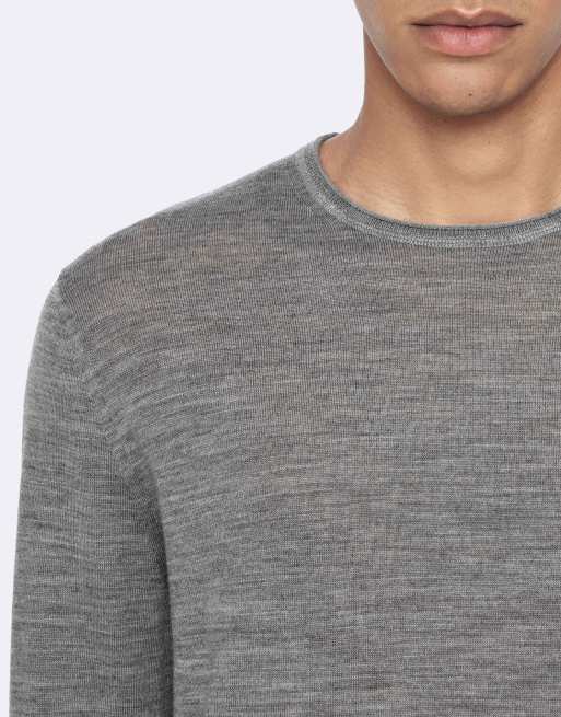AllSaints Nate col rond gris chiné, 6 de 7