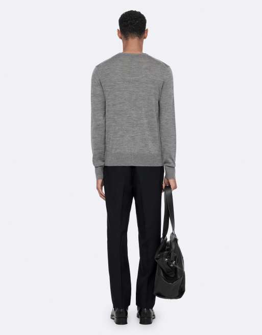 AllSaints Nate cuello redondo gris jaspeado, 4 de 7
