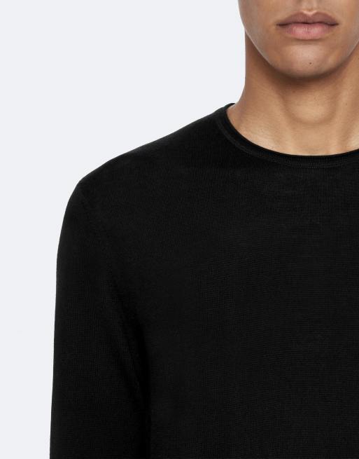 AllSaints Nate de cuello redondo en negro, 6 de 7