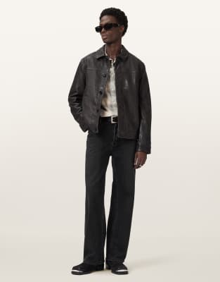 Allsaints - Nates Lederjacke - Jackets - Herren - Braun - M - Bild 5