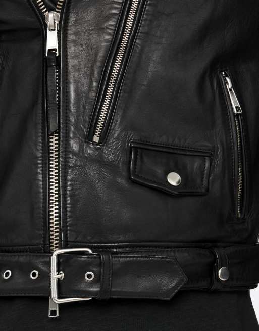 AllSaints Neo blouson style motard noir, 6 de 7