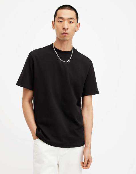 AllSaints – Nero – Kurzärmliges T-Shirt in Tiefschwarz mit Rundhalsausschnitt - view 1