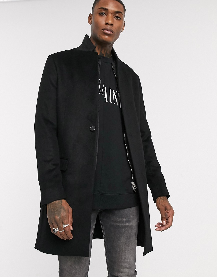 AllSaints - Nette wollen jas in zwart