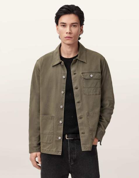 AllSaints – Nevis – Chore-Hemd in Pastoralgrün - view 1