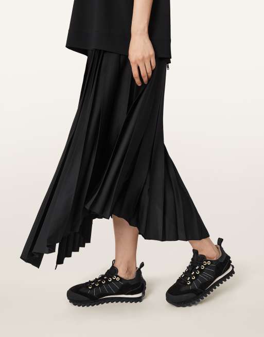 AllSaints Nevis runner sneakers in black , 3 of 6
