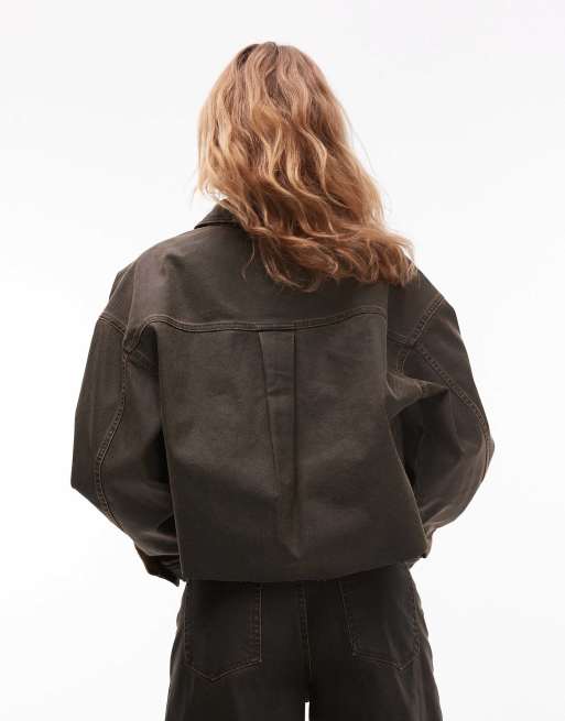 AllSaints – Nicky – Czarna, jeansowa kurtka koszulowa, 4 z 4