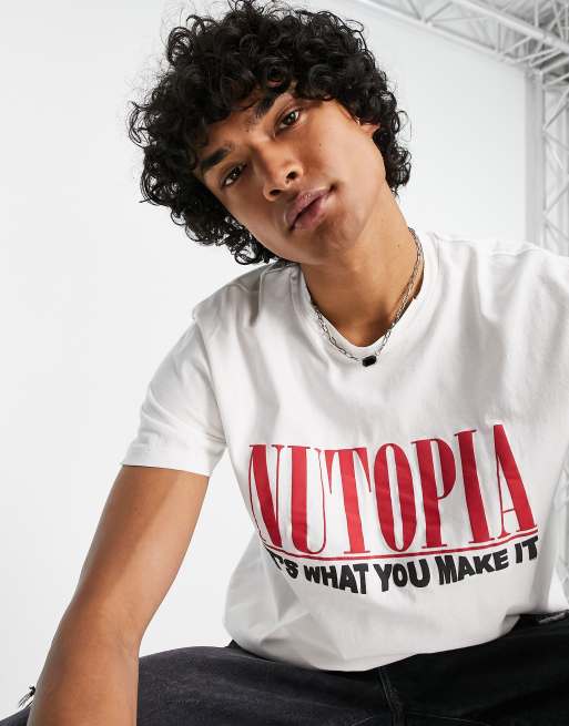 AllSaints ninety nutopia t-shirt in white 