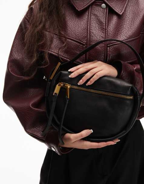 Allsaints noemie mini grab bag in black - view 1