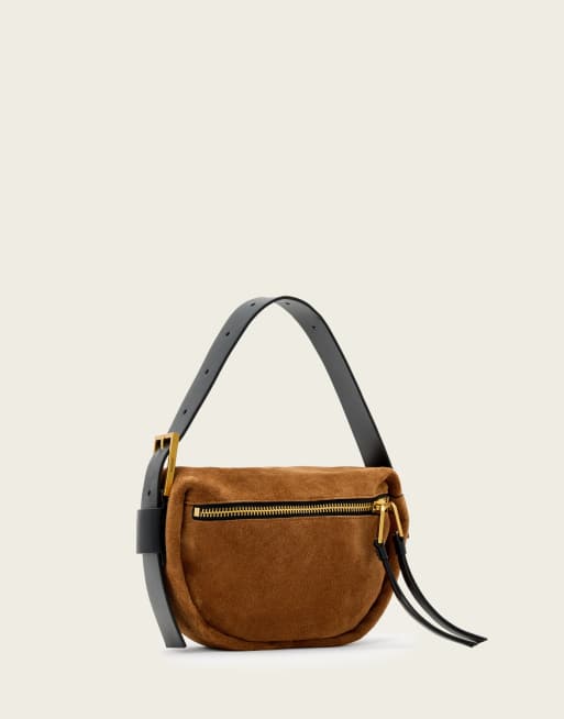 AllSaints - Noemie - Mini sac porté épaule en daim - Fauve, 2 de 4