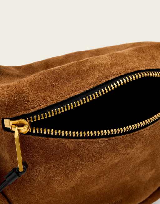 AllSaints - Noemie - Mini sac porté épaule en daim - Fauve, 4 de 4