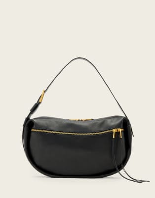 AllSaints - Noemie - Schultertasche in Schwarz