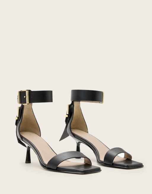 AllSaints - Noir - Lage sandalen in zwart