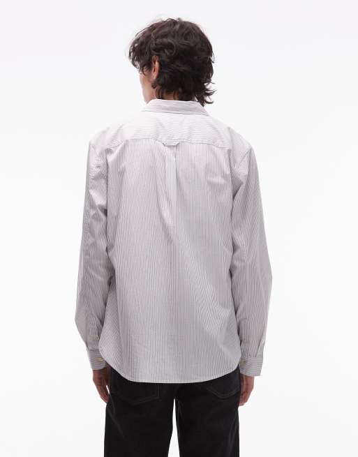 AllSaints – Nolan – Beżowa koszula z długimi rękawami, 3 z 5