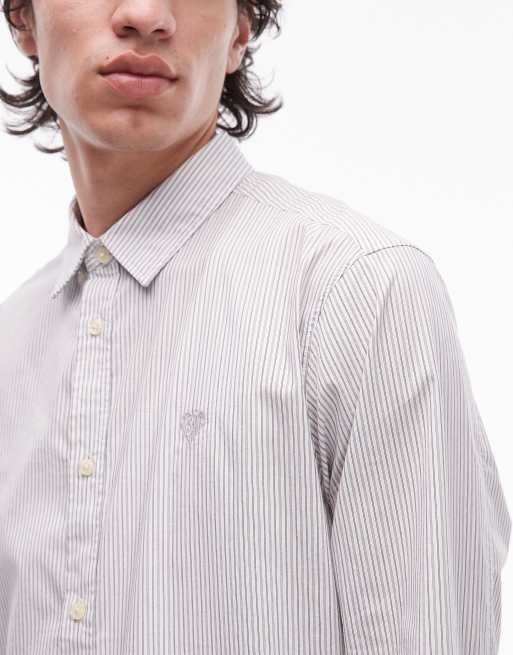 AllSaints – Nolan – Beżowa koszula z długimi rękawami, 5 z 5