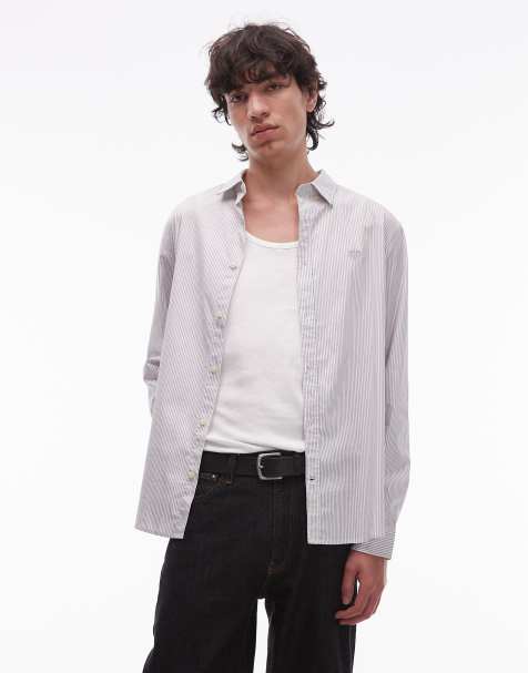 AllSaints - Nolan - Camicia a maniche lunghe con stampa a righe - view 1