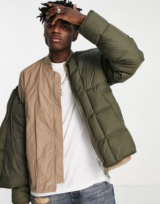 AllSaints Noor 3-in-1 jacket in khaki - Click1Get2 On Sale