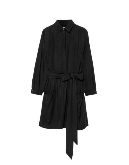 AllSaints Noora Kleid in verwaschenem Schwarz, 2 von 6