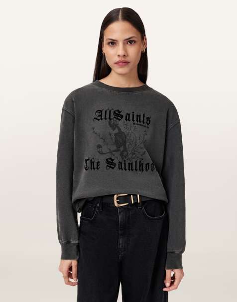 AllSaints - Novus Pippa - Sweater in zwart met wassing - view 1
