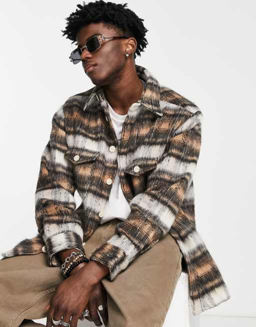 AllSaints - Nuevo - Giacca marrone a quadri