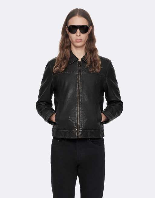 AllSaints Oakland Jacke in Schwarz/Braun, 4 von 6
