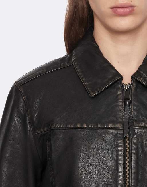 AllSaints Oakland Jacke in Schwarz/Braun, 5 von 6