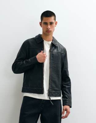 Allsaints Oakland Leather Jacket - Bild 3