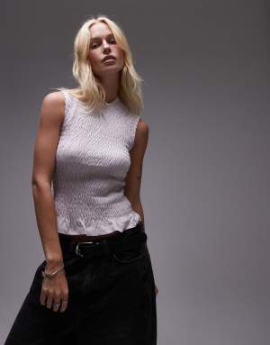 Allsaints ode tank in lilac ash pink