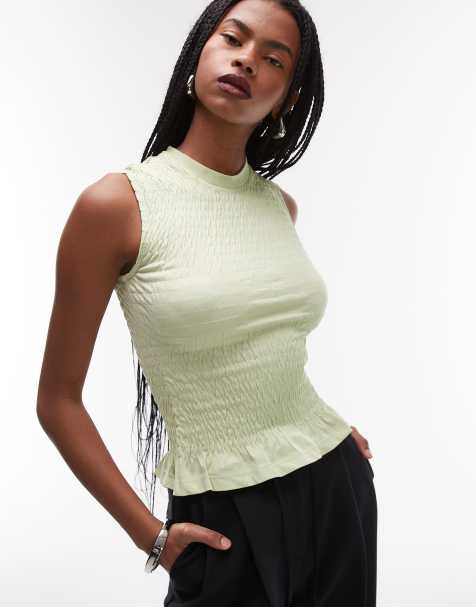 AllSaints - Ode - Tanktop in jadegroen - view 1